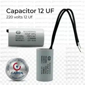 Capacitor 12 µF original Garen para motor de portón