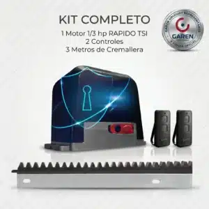 Motor para portón corredizo Garen DZ Max 1/3 HP TSi rápido kit completo