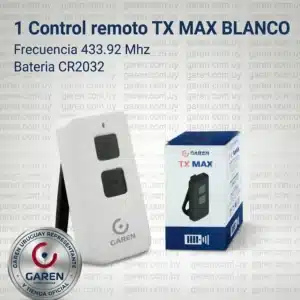 Control remoto Garen TX Max blanco 433,92 MHz