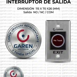 Botón de salida sin contacto para control de acceso