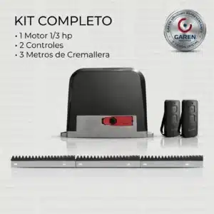Motor para portón corredizo Garen DZ Max Connect 1/3 HP kit completo